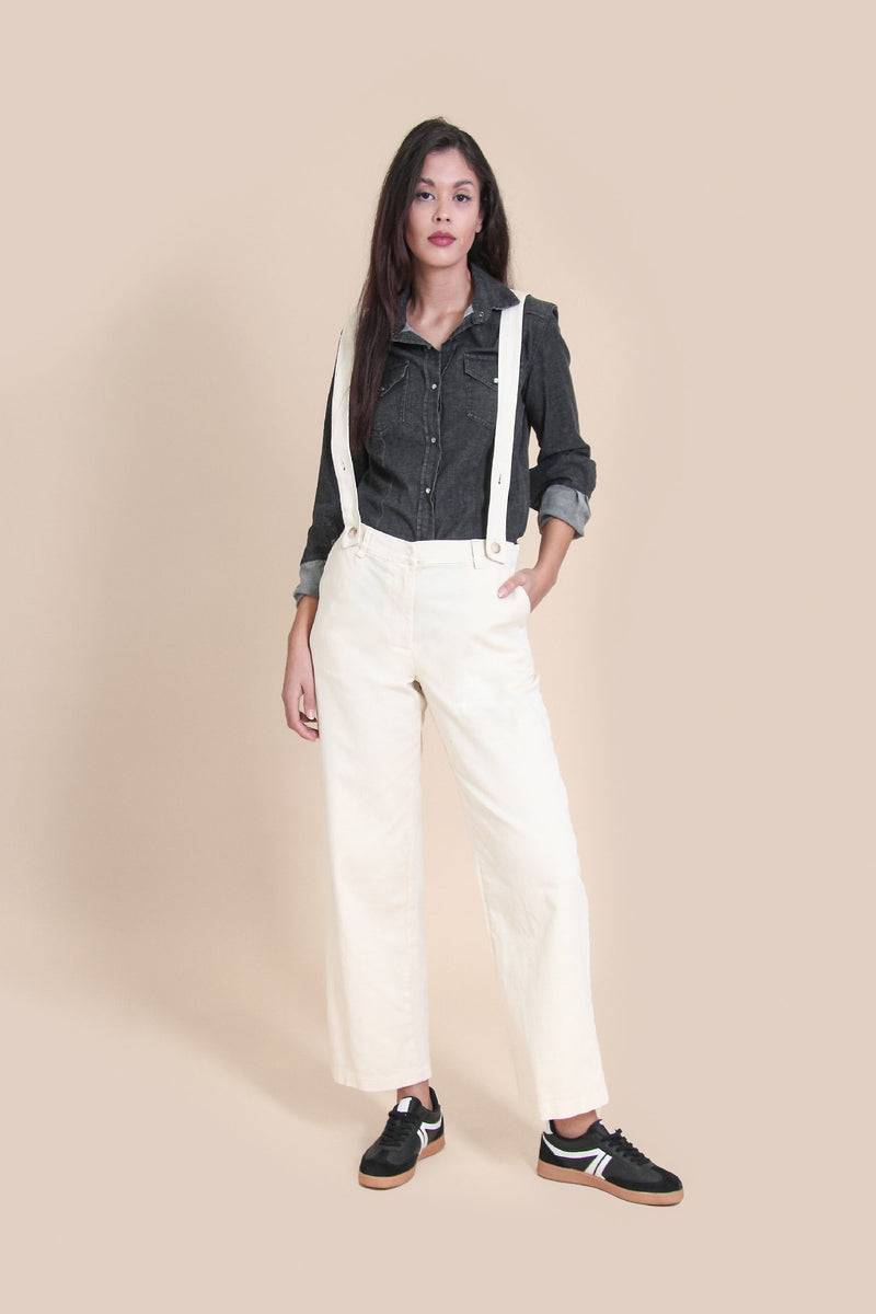 Le Streghe PANTALONE CON BRETELLE Vendita Economica