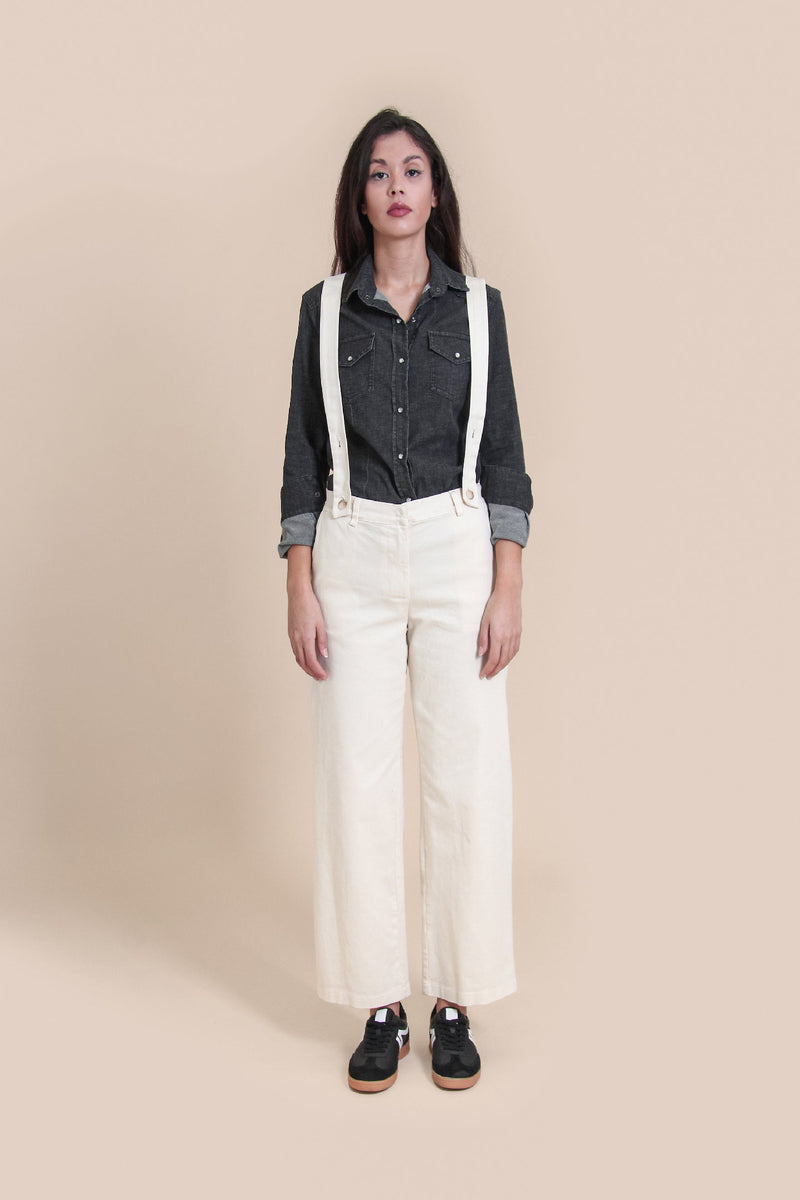Le Streghe PANTALONE CON BRETELLE Vendita Economica