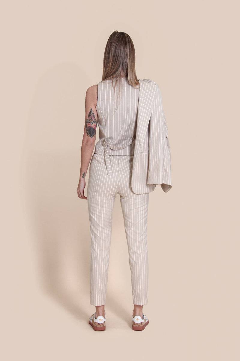 Le Streghe PANTALONE GESSATO Saldi Di Fabbrica