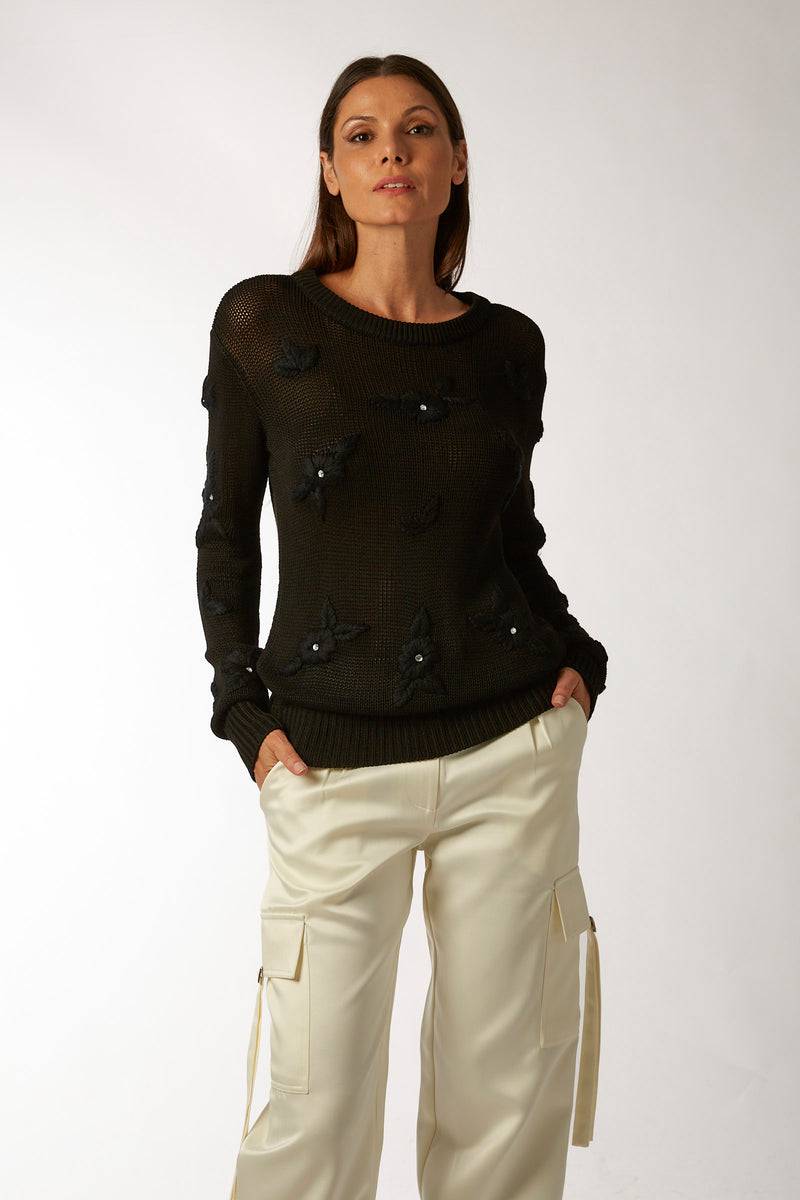 La Kore CITTA DEL MESSICO sweater with yarn embroidery 2025
