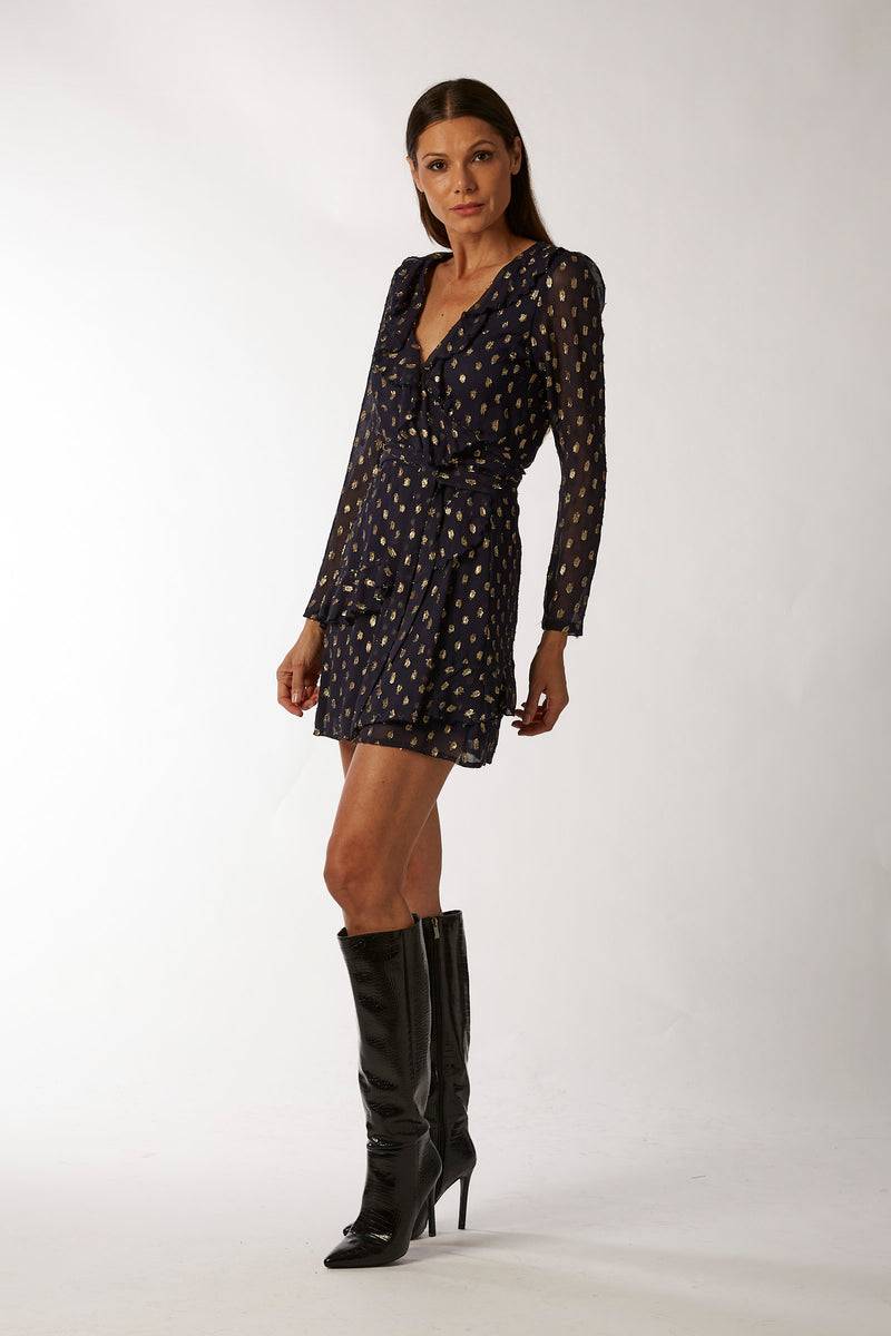 La Kore CAIRO short dress viscose lame Nuovo