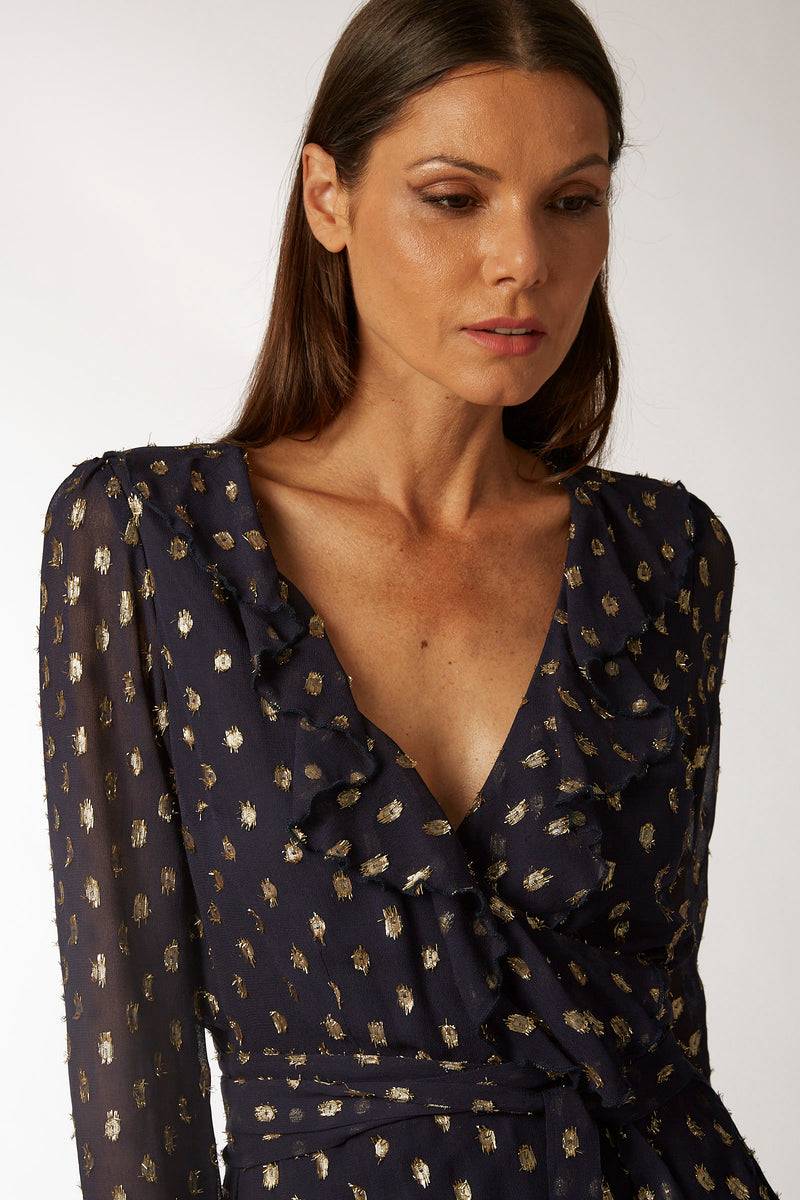 La Kore CAIRO short dress viscose lame Nuovo