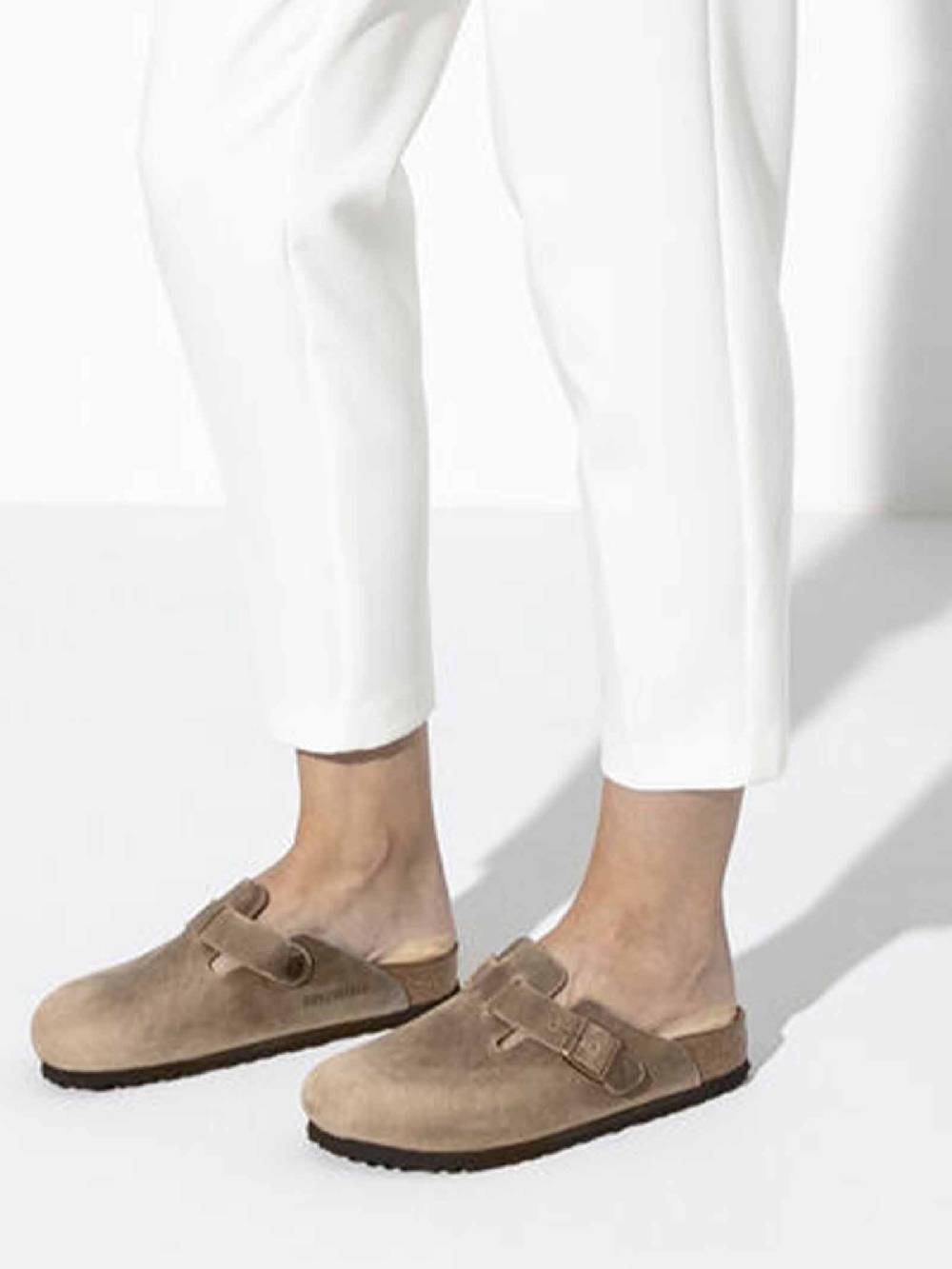 BIRKENSTOCK Ciabatte boston 960813 pelle marrone Convenienza
