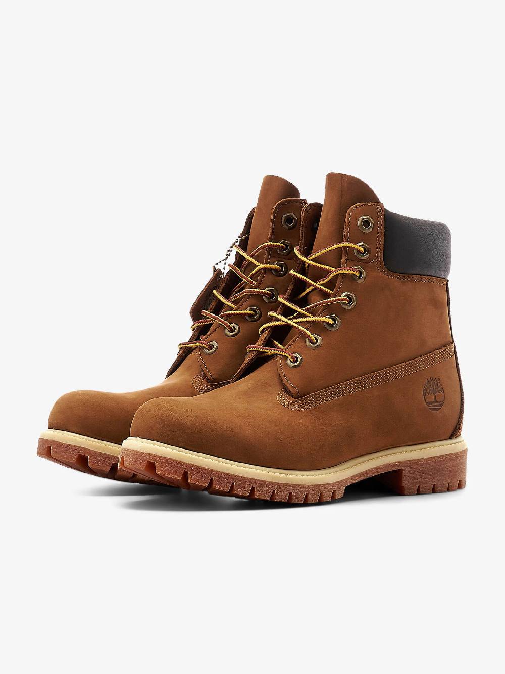 TIMBERLAND Stivaletti Premium 6-Inch TB072066 uomo pelle beige Nuova