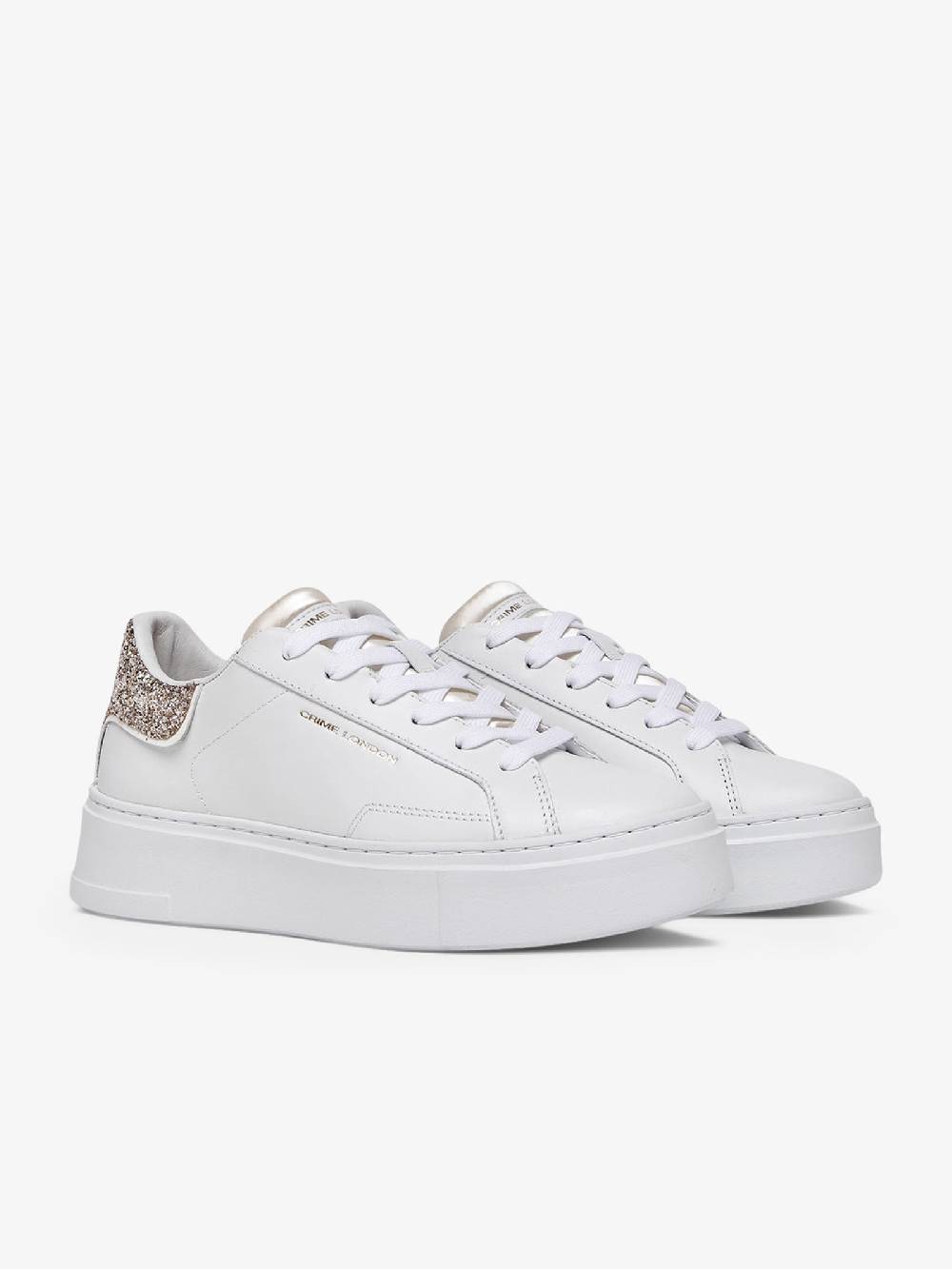 CRIME LONDON Sneakers Extralight 2.0 27601PP6 donna pelle bianco Soddisfazione Garantita