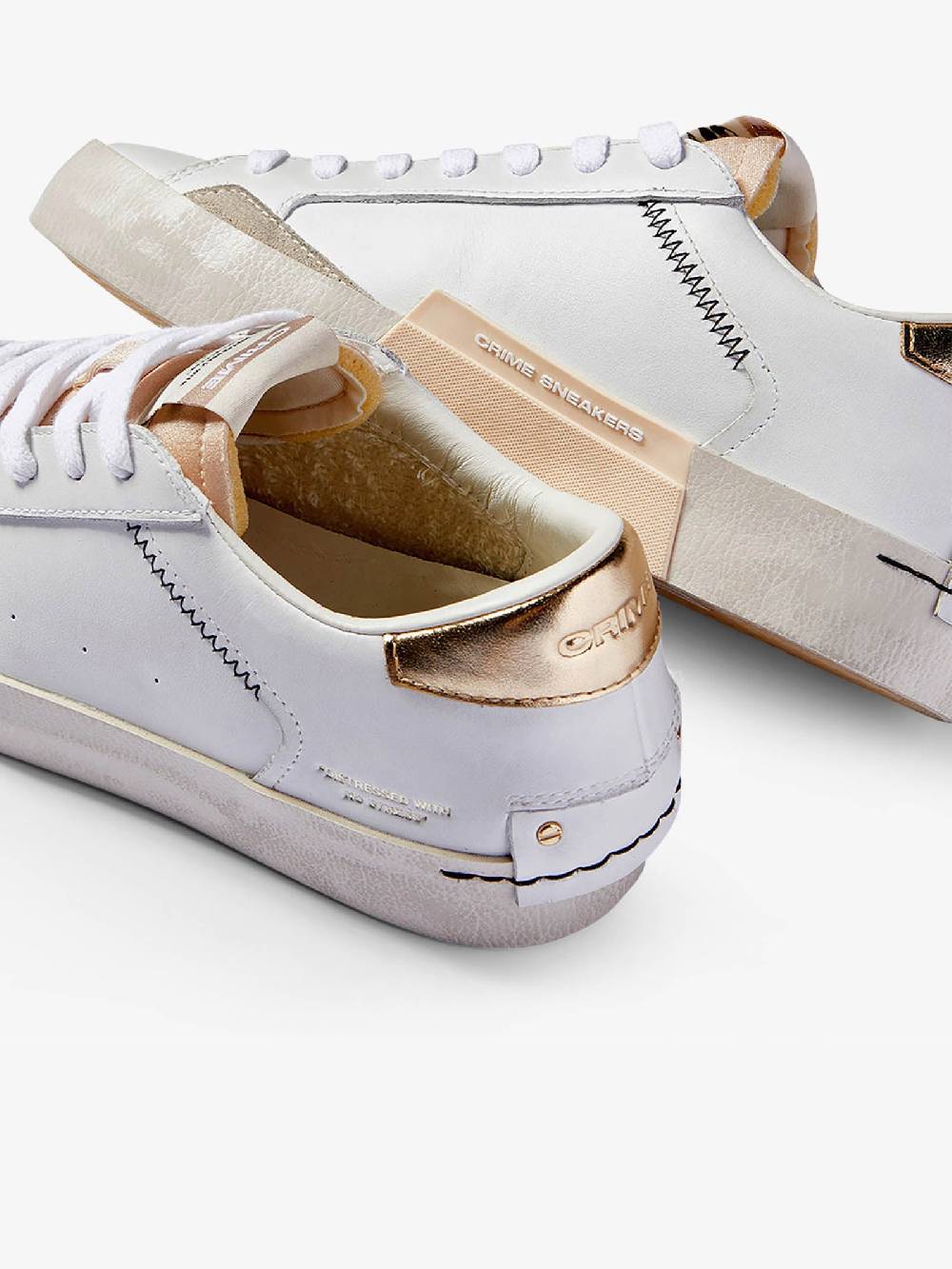 CRIME LONDON Sneakers Distressed 27006PP6 donna pelle bianco Negozi Online