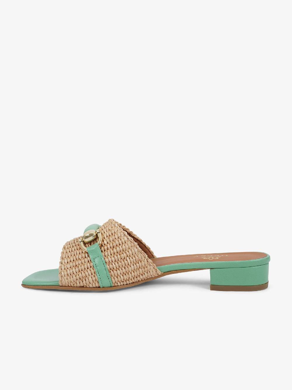 HESSY Sandali con tacco TACCO 10 720 donna rafia verde Prezzo Ridotto