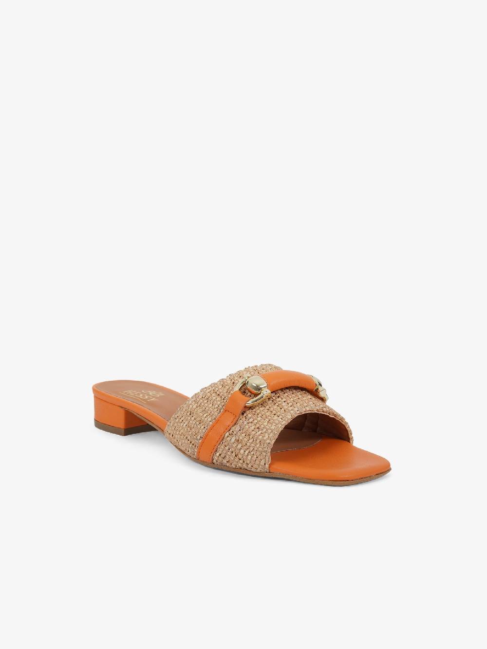 HESSY Sandali con tacco TACCO 10 720 donna rafia arancione Presa