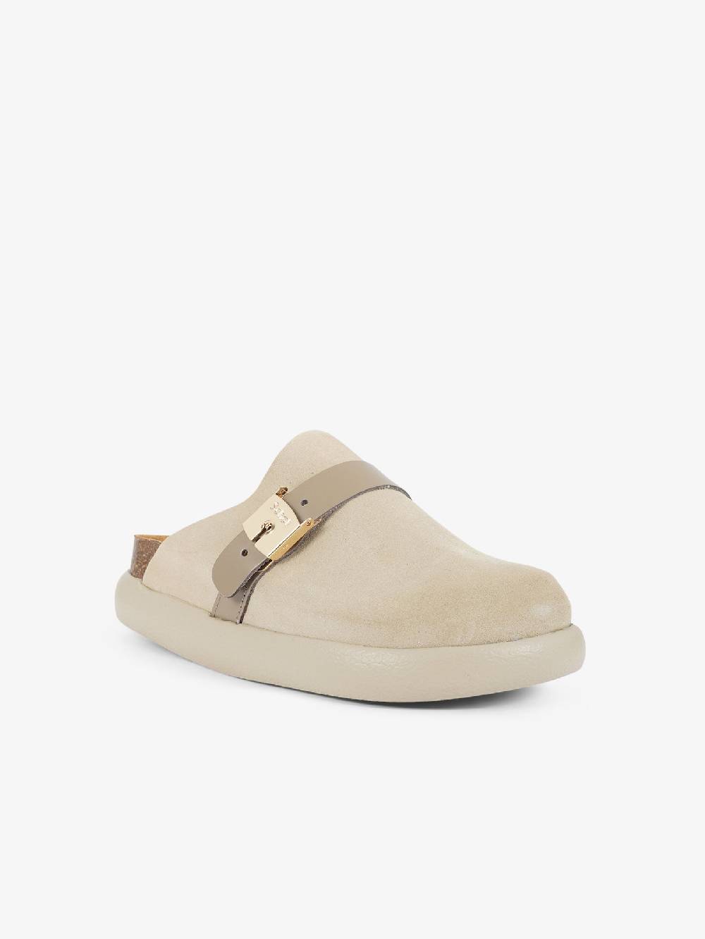 SCHOLL Sabot Ivy Buckle Camel Sde SA SL.F311691013 donna camoscio marrone Italy