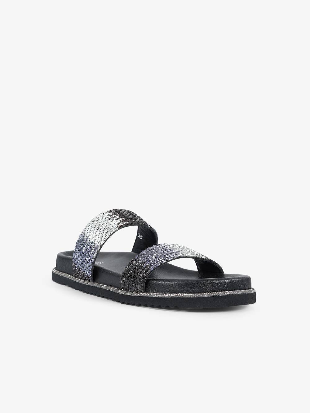 CB FUSION Sandali bassi metallizzato con doppia fascia CBF.R224013 donna pelle grigio 2025