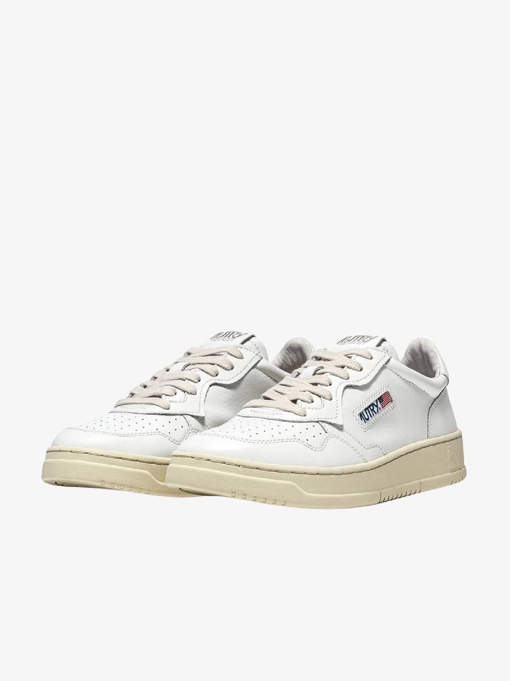 AUTRY Sneakers Medalist Low AULW donna pelle bianco Spedizione Gratuita