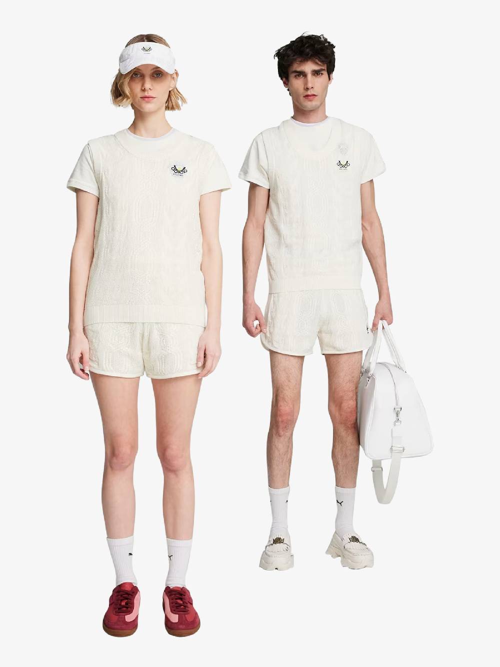 PUMA Bermuda PUMA x PALOMO T7 Shorts 625561_ cotone bianco Qualità Garantita