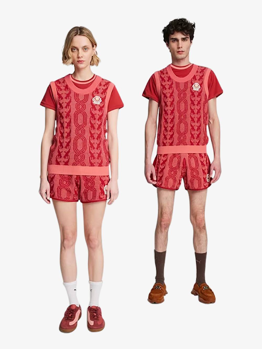 PUMA Bermuda PUMA x PALOMO T7 Shorts 625561_ cotone rosso Negozi Online