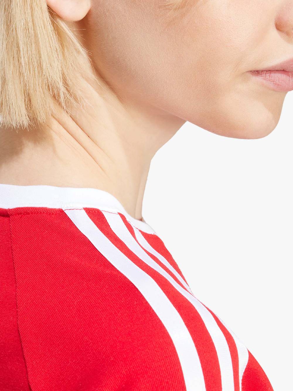 ADIDAS T-shirt 3-Stripes Baby IP0665 donna cotone rosso Novità