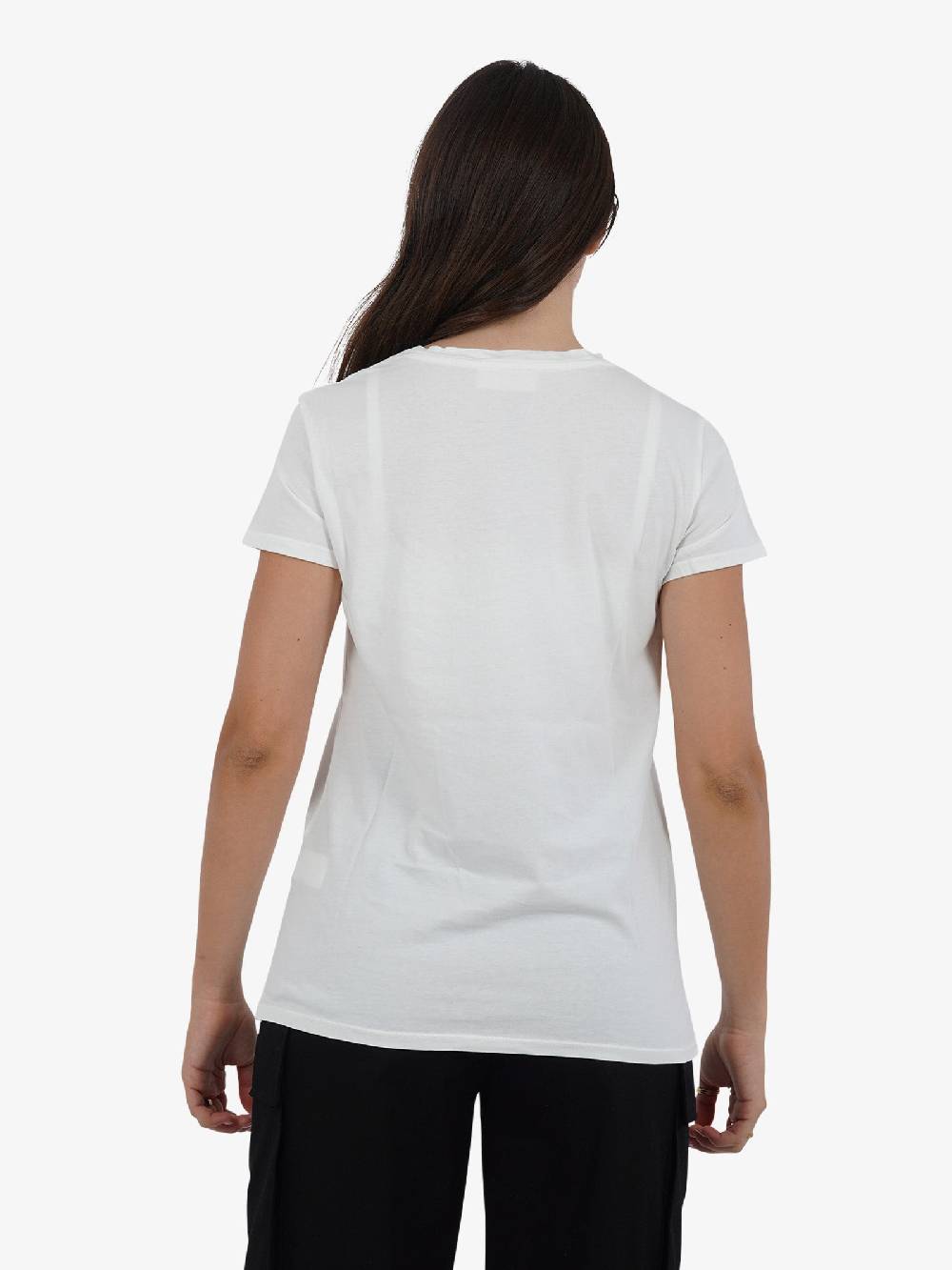 VICOLO T-shirt con logo in spugnetta RB0479 donna cotone bianco Sconto