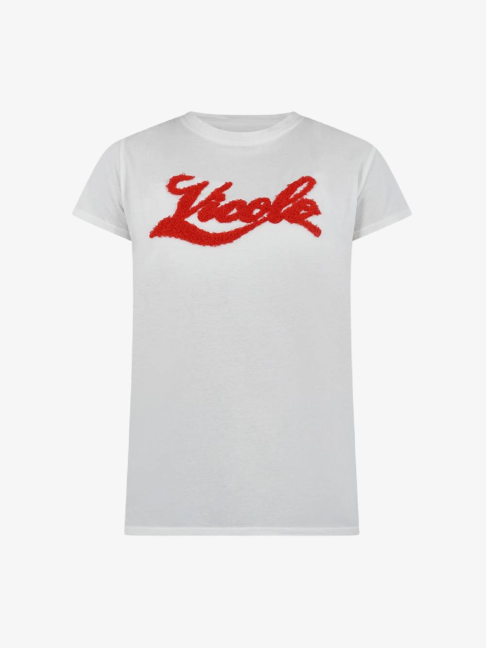 VICOLO T-shirt con logo in spugnetta RB0479 donna cotone bianco Sconto