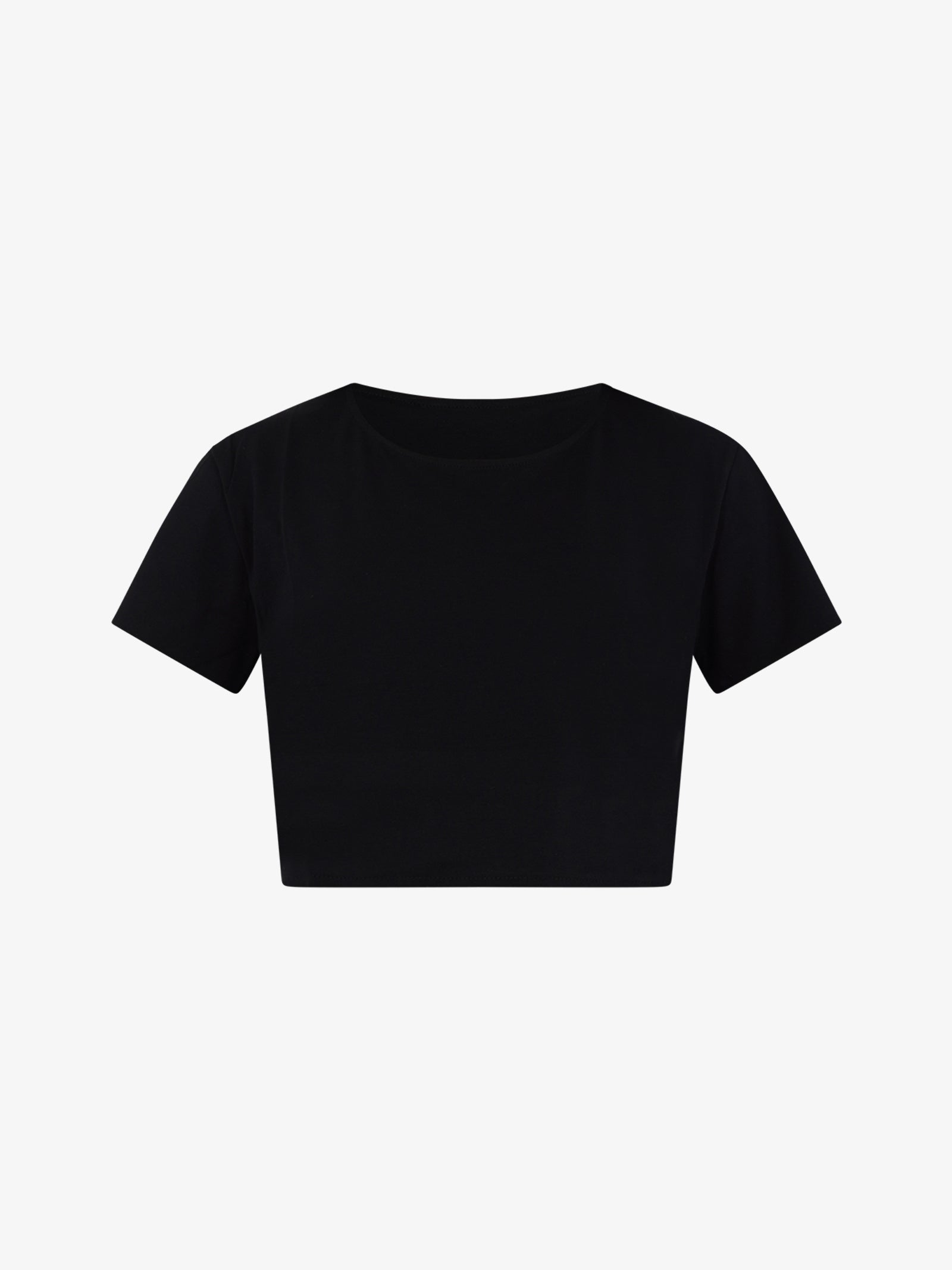 JIJIL T-shirt top cropped TS224 donna cotone nero Offerta