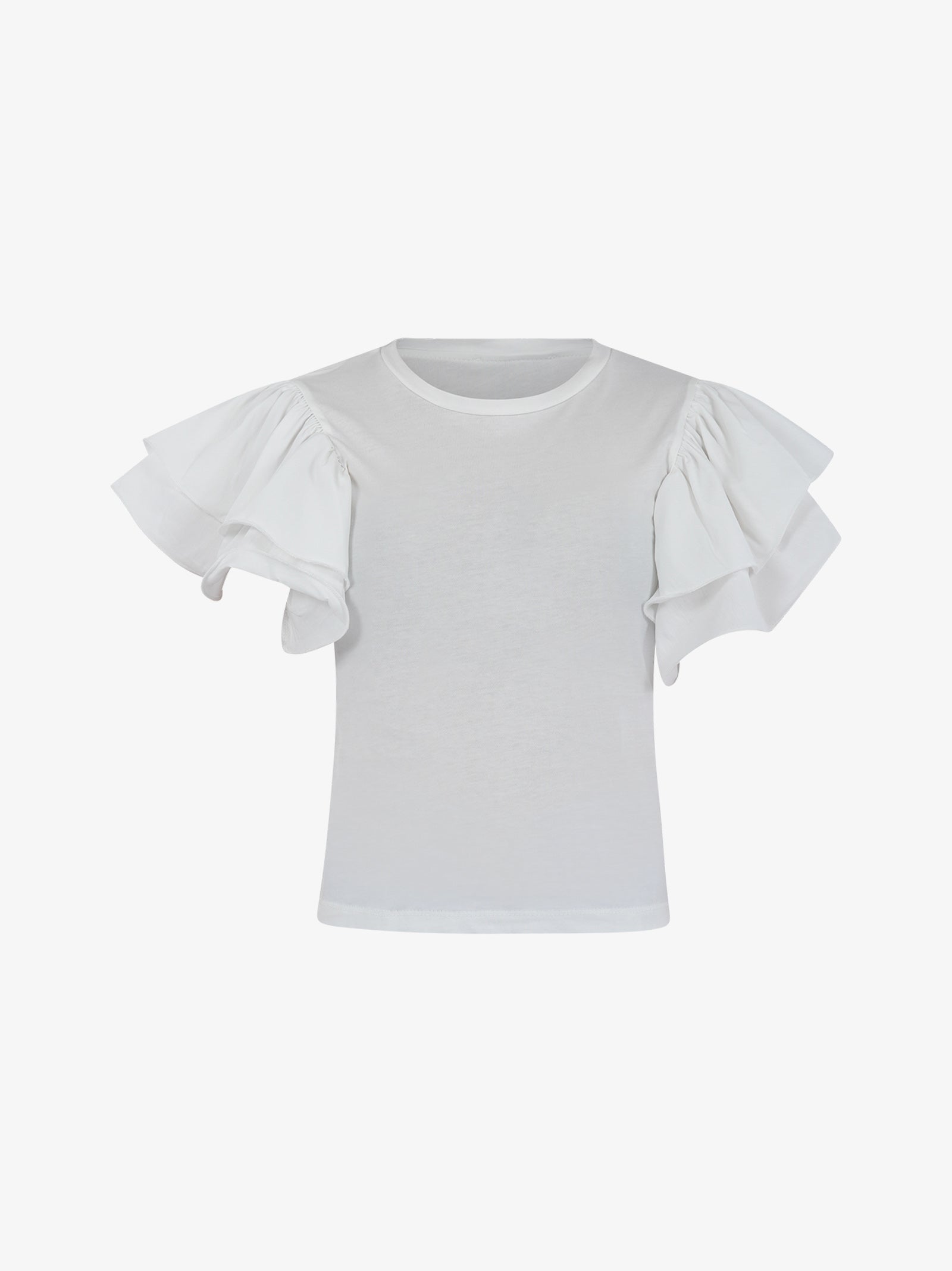 HAVE ONE T-shirt con volant TMI-L013 donna cotone bianco Saldi