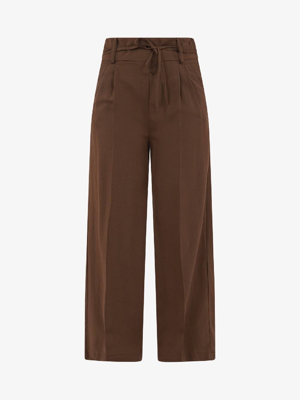 VICOLO Pantalone con coulisse e laccio TB1550 donna viscosa marrone Offerte