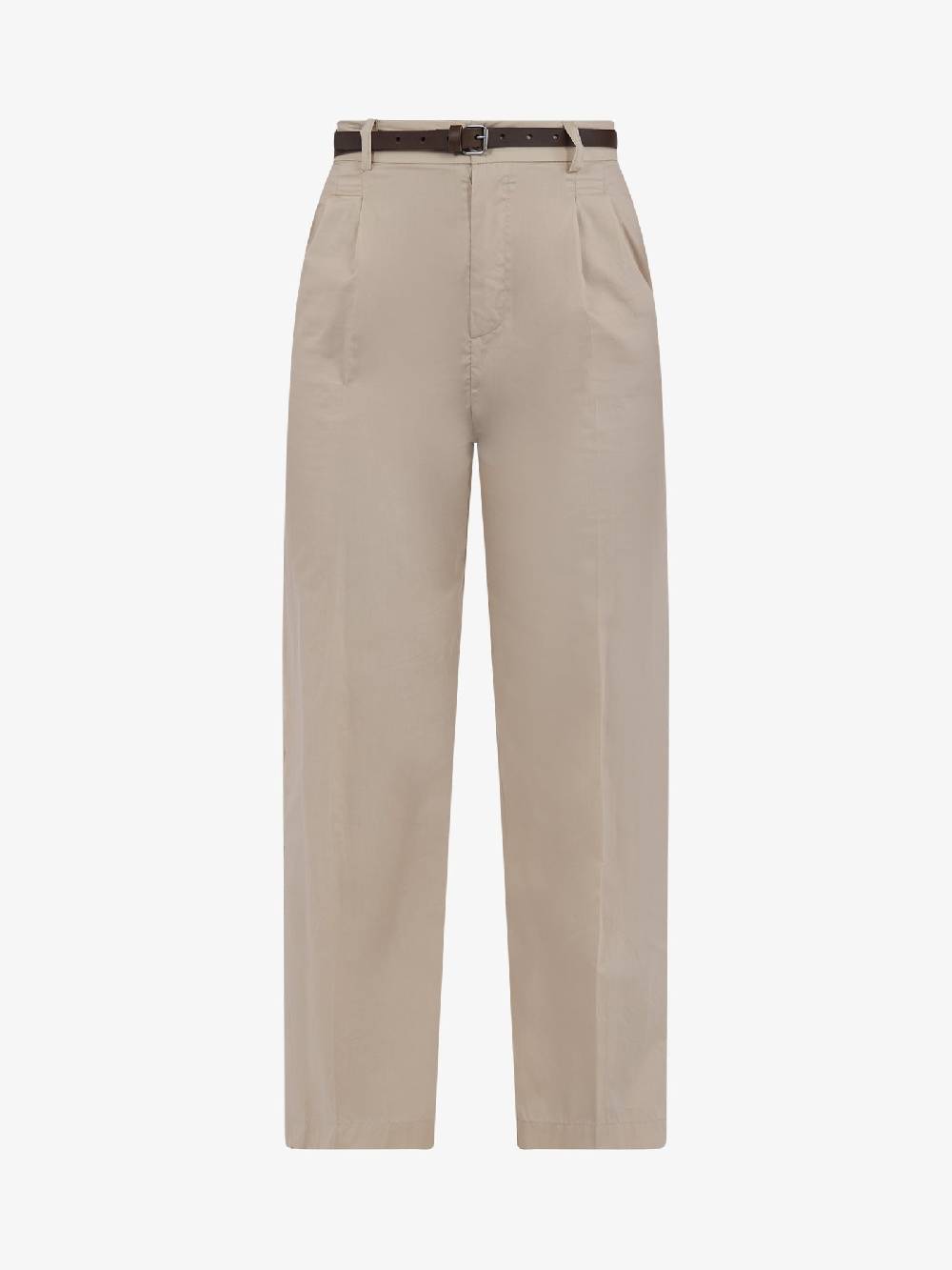VICOLO Pantalone con pieghe TB2056 donna cotone beige Vendita Economica