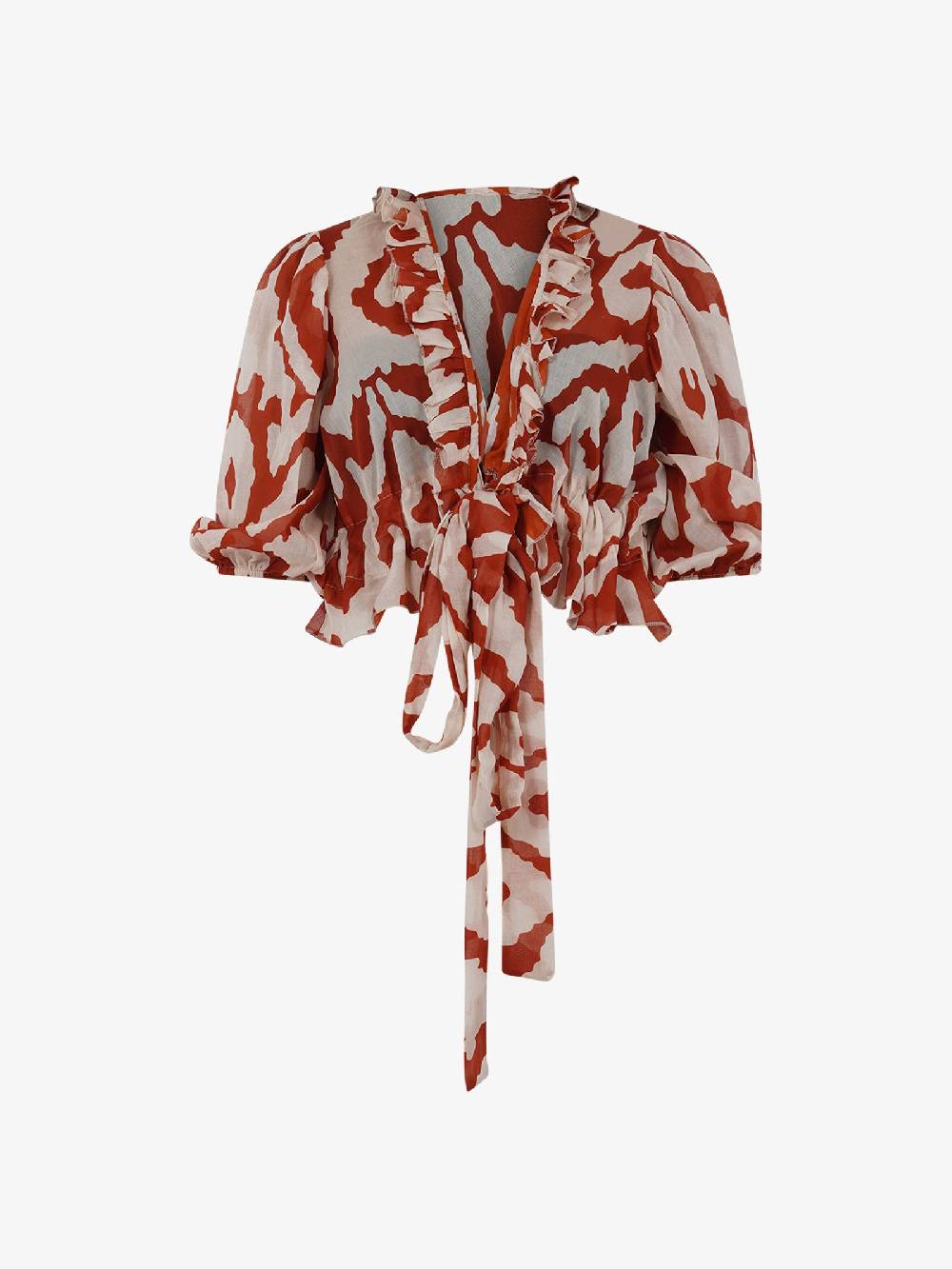HAVE ONE Top con nodo RMA-L111 donna cotone arancione Soddisfazione Garantita