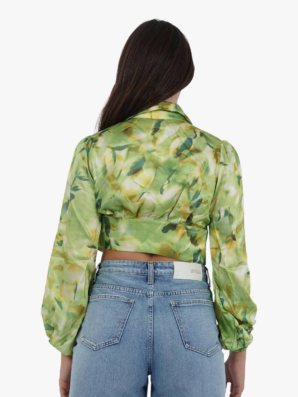 GLAMOROUS Top camicetta CK7537 donna verde Consegna Veloce