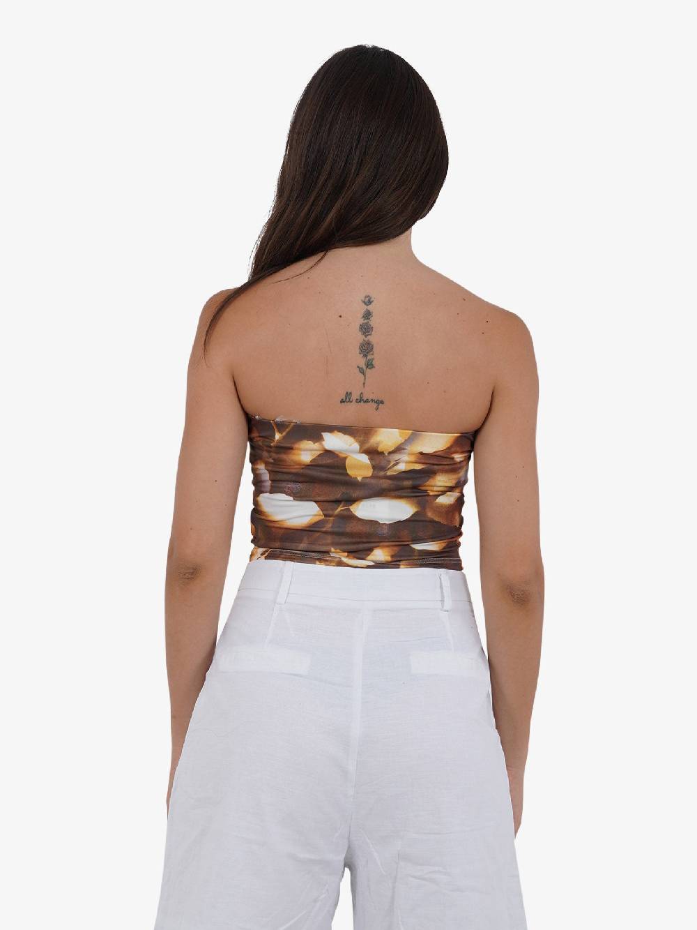 GLAMOROUS Top corto a fascia CK7513 donna marrone Promozione Limitata