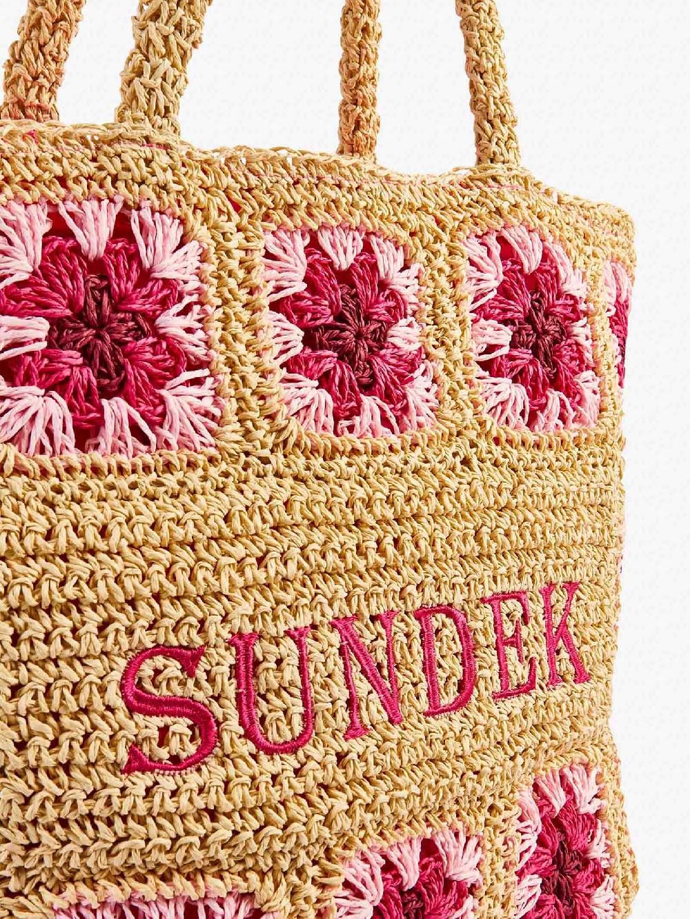 SUNDEK Borsa a mano TERRA PAPER AW745ABPA100 donna beige Promozione