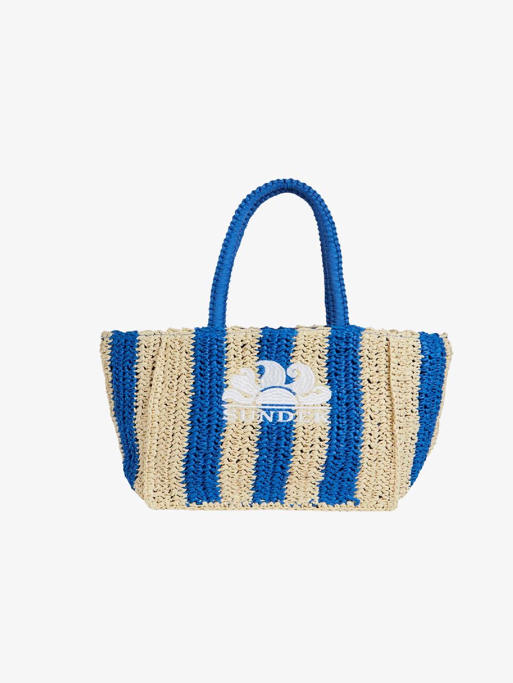SUNDEK Borsa a mano VITA PAPER STRAW AW743ABPA100 donna blu Spedizione Gratuita