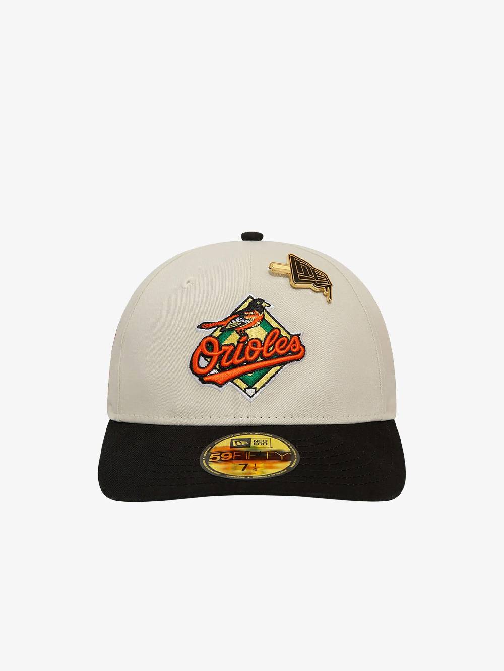 NEW ERA Cappello 59FIFTY Low Profile Baltimore Orioles MLB Pin 60503332 uomo cotone beige Vendita Calda