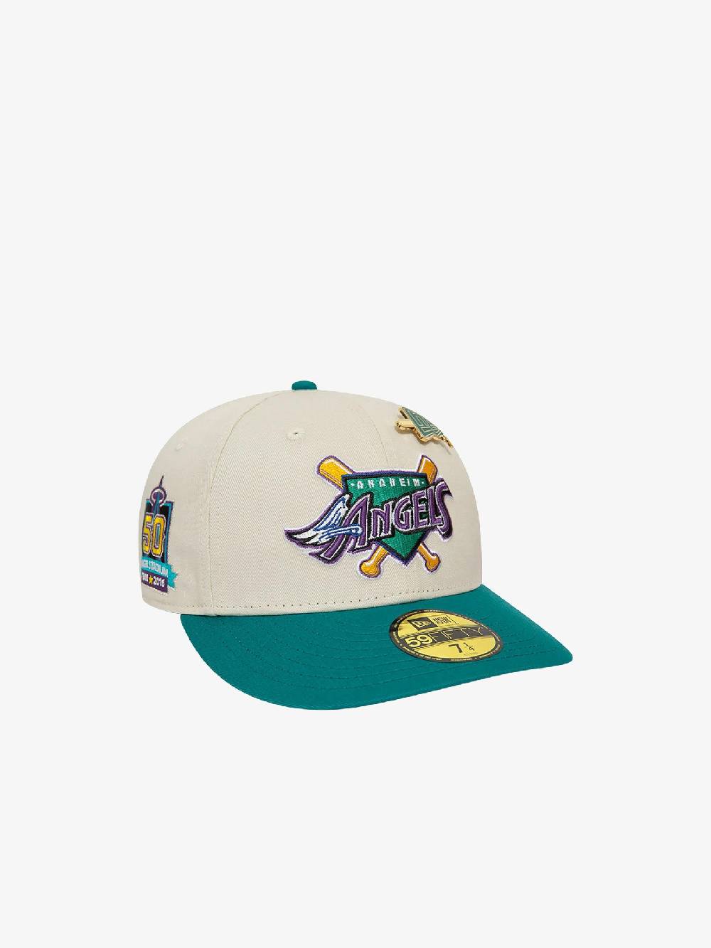 NEW ERA Cappello 59FIFTY Low Profile LA Angels MLB Pin 60503329 uomo cotone beige Vendita Economica
