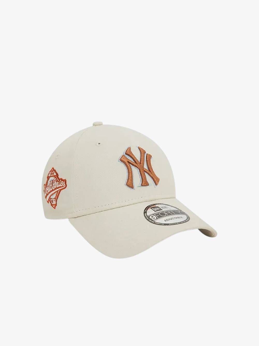 NEW ERA Cappello 9FORTY New York Yankees MLB Patch 60503506 cotone bianco Spedizione Gratuita