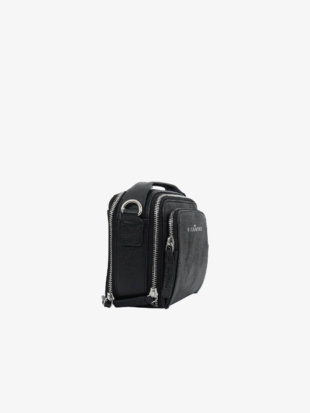 JOHN RICHMOND Borsello JR-B124 JR-B124 uomo pelle nero Promozione Limitata