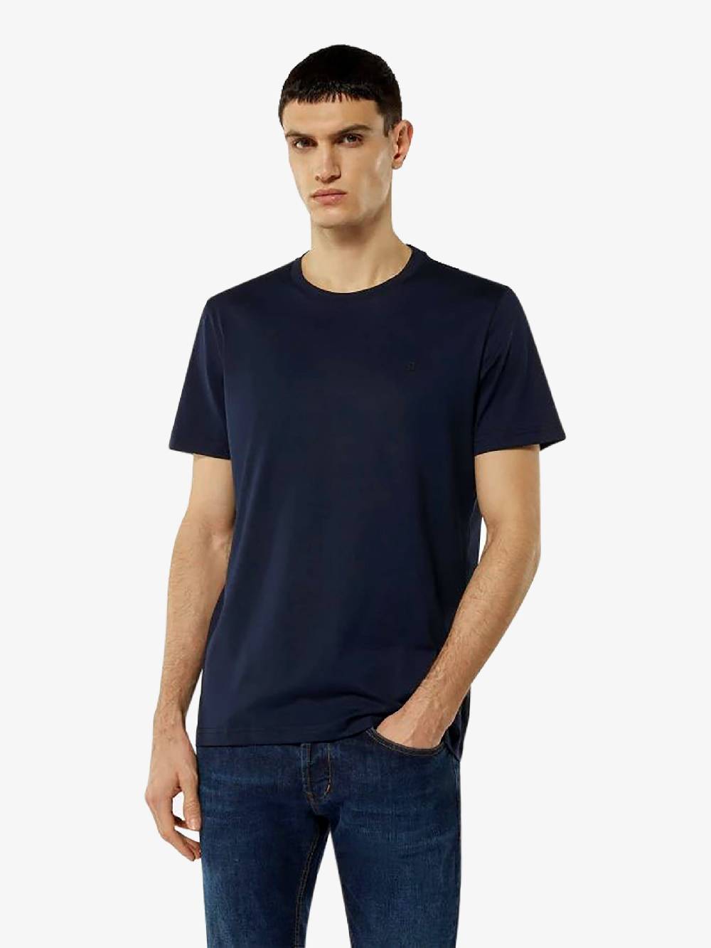 DONDUP T-shirt in jersey US198 JF0271U ZL4 DU uomo cotone blu Fino Al -60%