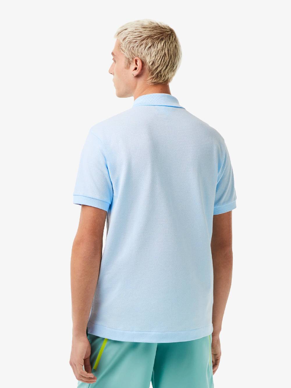 LACOSTE Polo regolare uomo in cotone azzurro Prezzo Ridotto