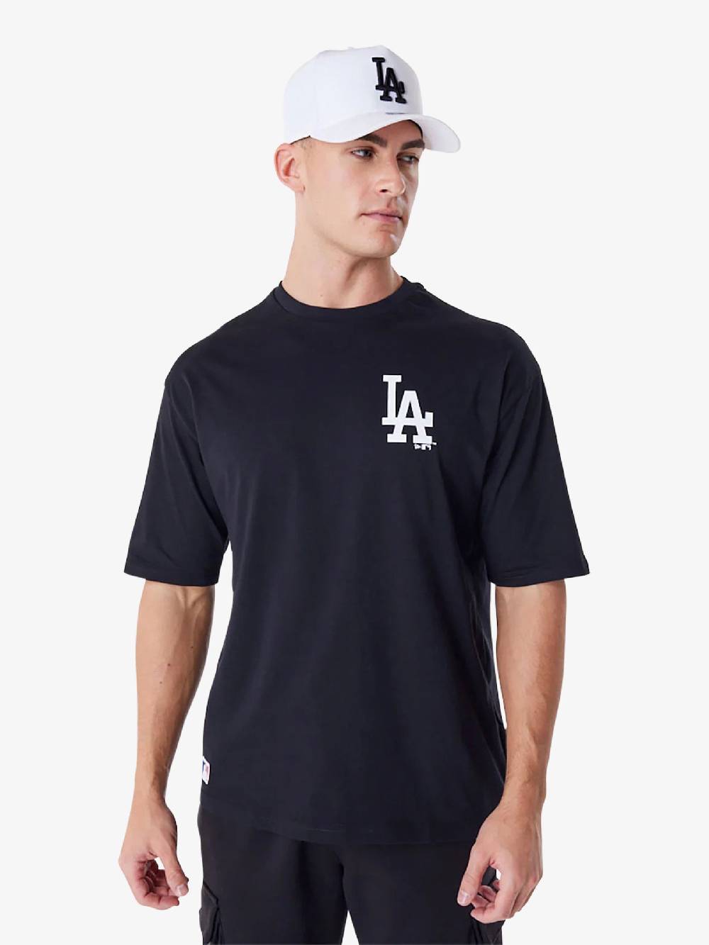 NEW ERA T-shirt Oversize LA Dodgers MLB Essential 60416724 uomo cotone nero Vendita Economica