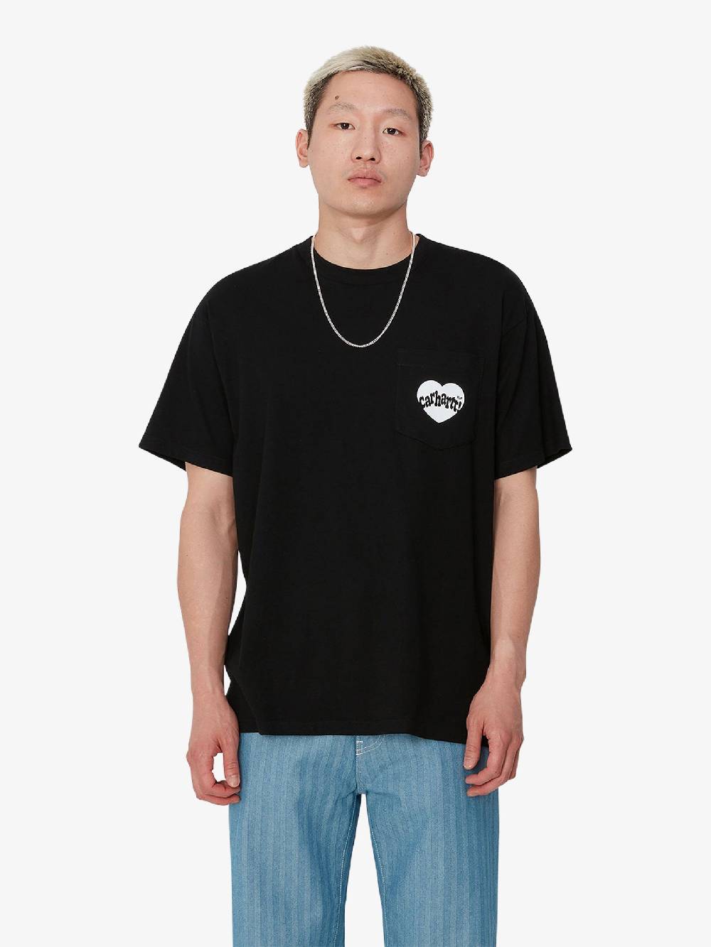CARHARTT WIP T-shirt S/S Amour Pocket I033675_ uomo cotone nero I Più Venduti