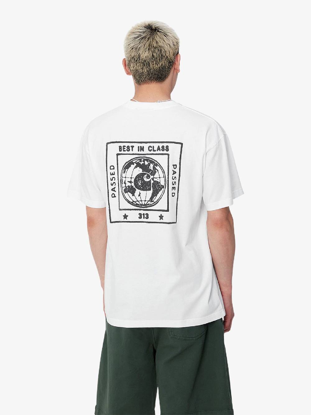 CARHARTT WIP T-shirt S/S Stamp I033670_ uomo cotone bianco Vendite Flash