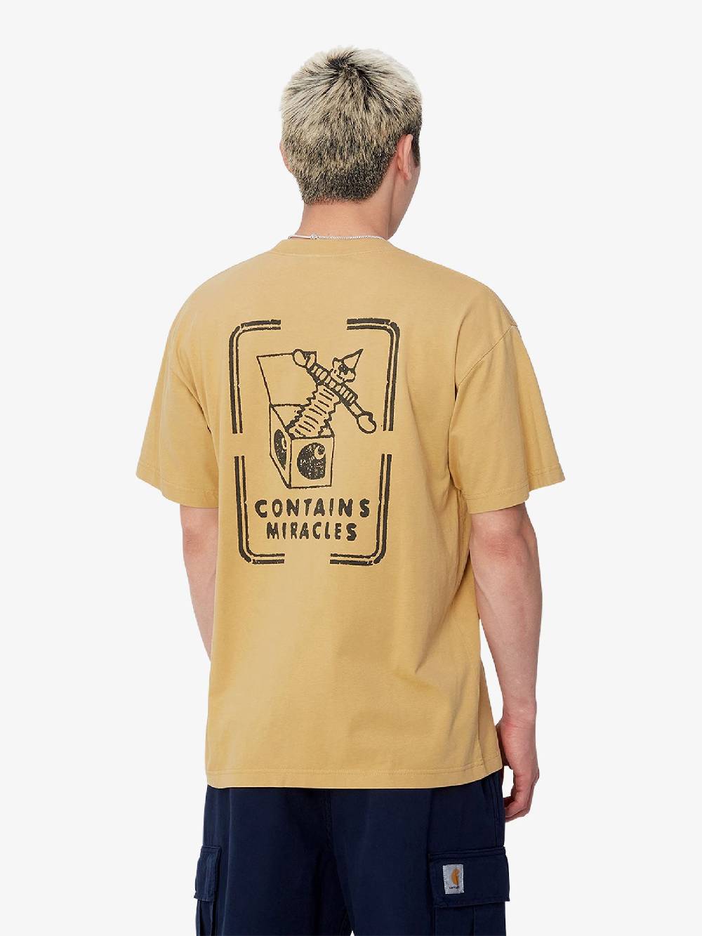 CARHARTT WIP T-shirt S/S Stamp I033670_ uomo cotone beige Negozio