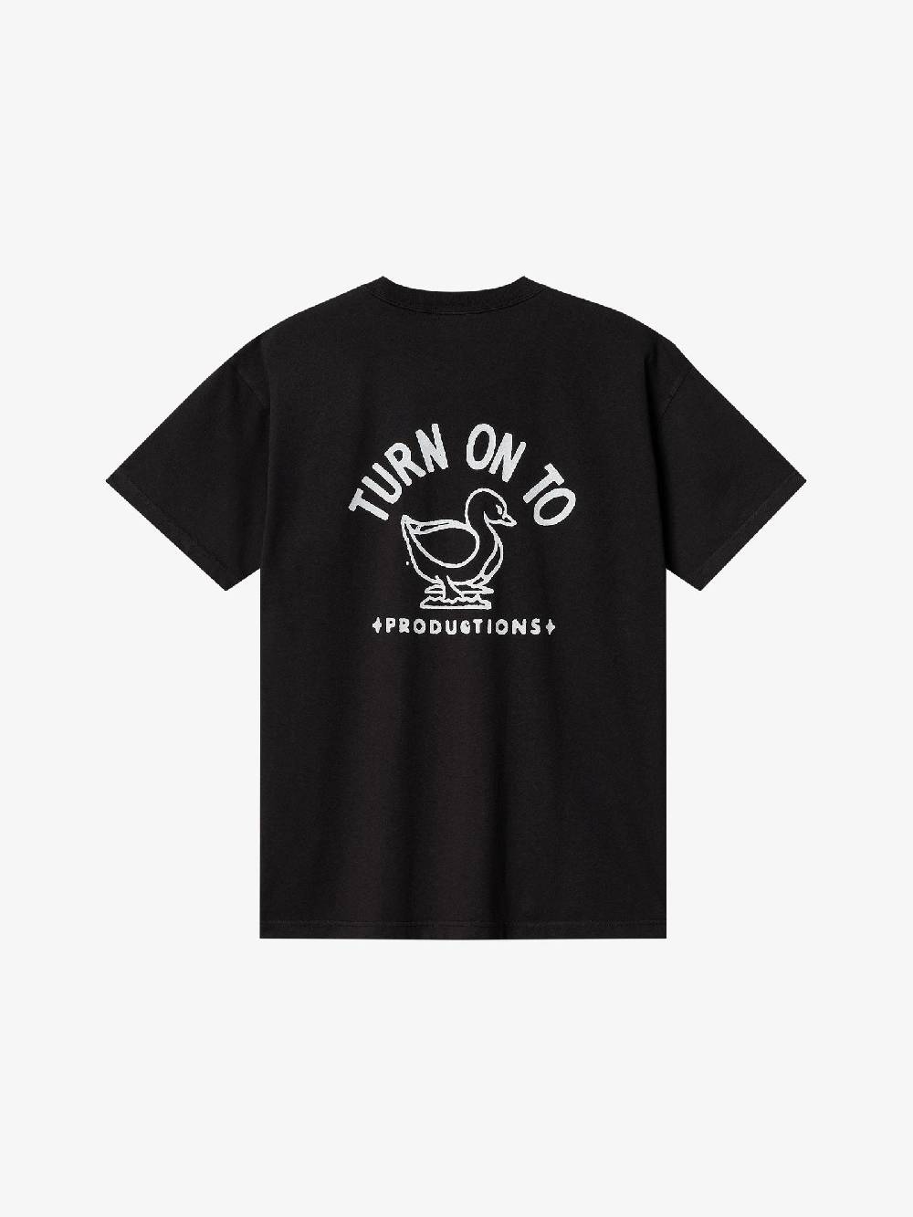 CARHARTT WIP T-shirt S/S Stamp I033670_ uomo cotone nero In Saldo