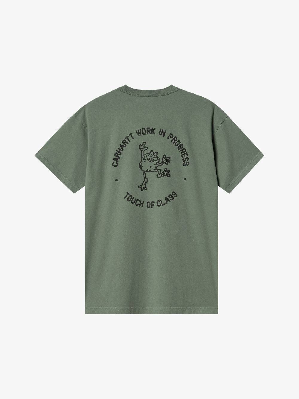 CARHARTT WIP T-shirt S/S Stamp I033670_ uomo cotone verde Nuova