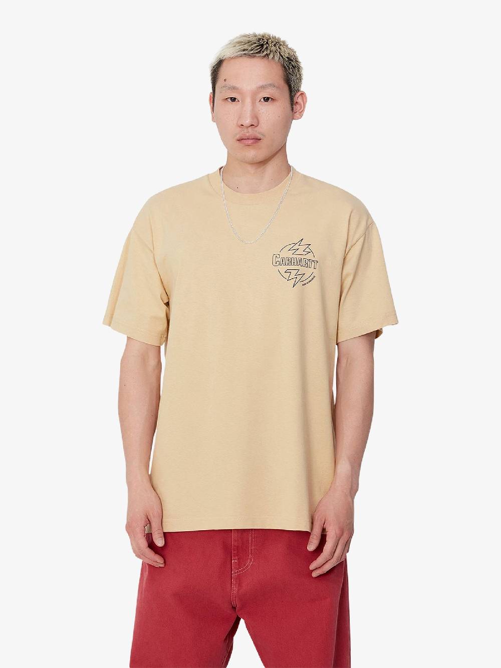 CARHARTT WIP T-shirt S/S Ablaze I033639_ uomo cotone beige 2025