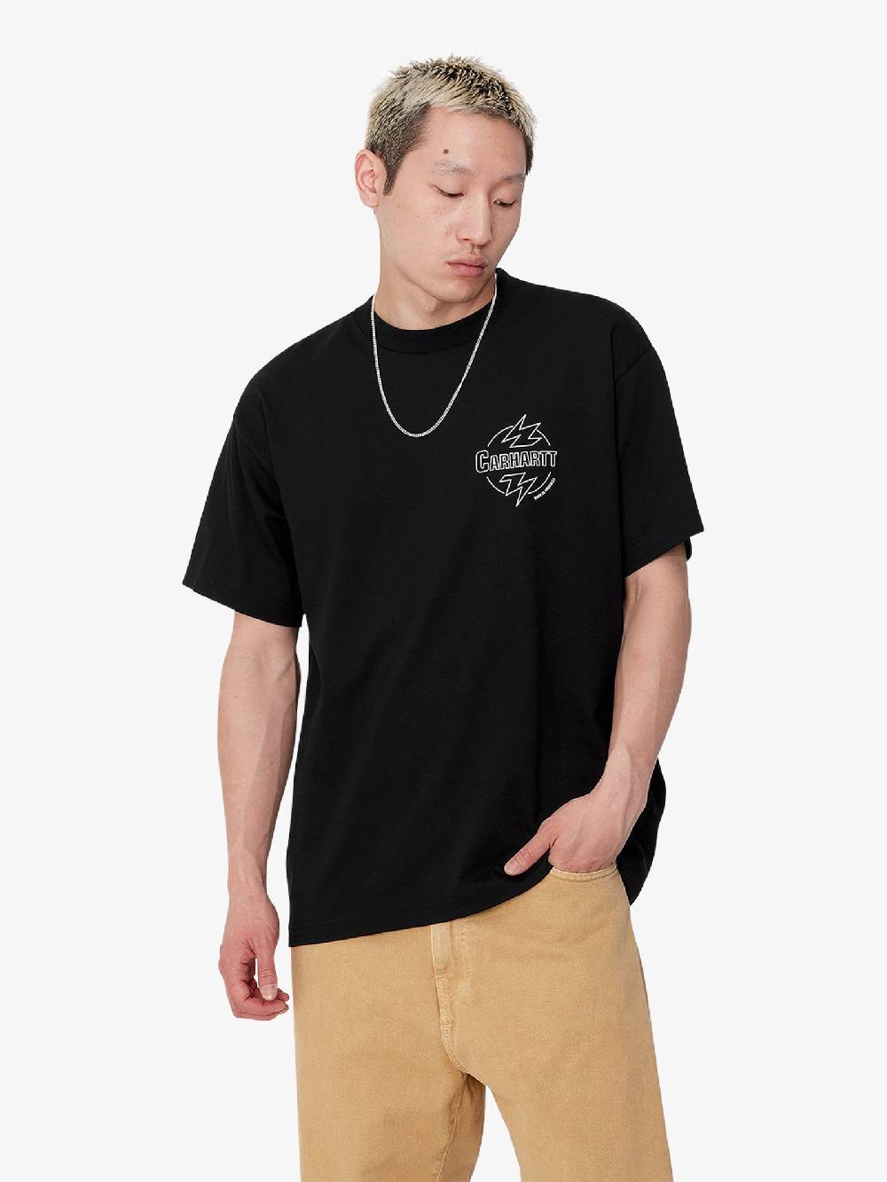 CARHARTT WIP T-shirt S/S Ablaze I033639_ uomo cotone nero Italy