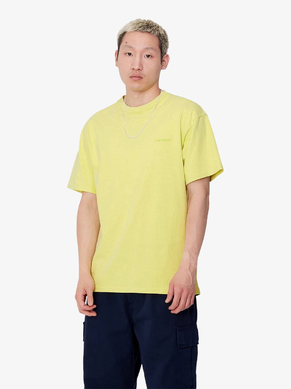 CARHARTT WIP T-shirt S/S Duster Script I033622_ uomo cotone giallo In Linea