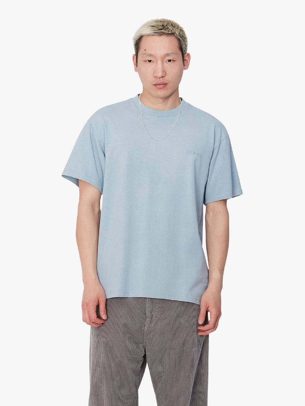 CARHARTT WIP T-shirt S/S Duster Script I033622_ uomo cotone grigio Nuovo