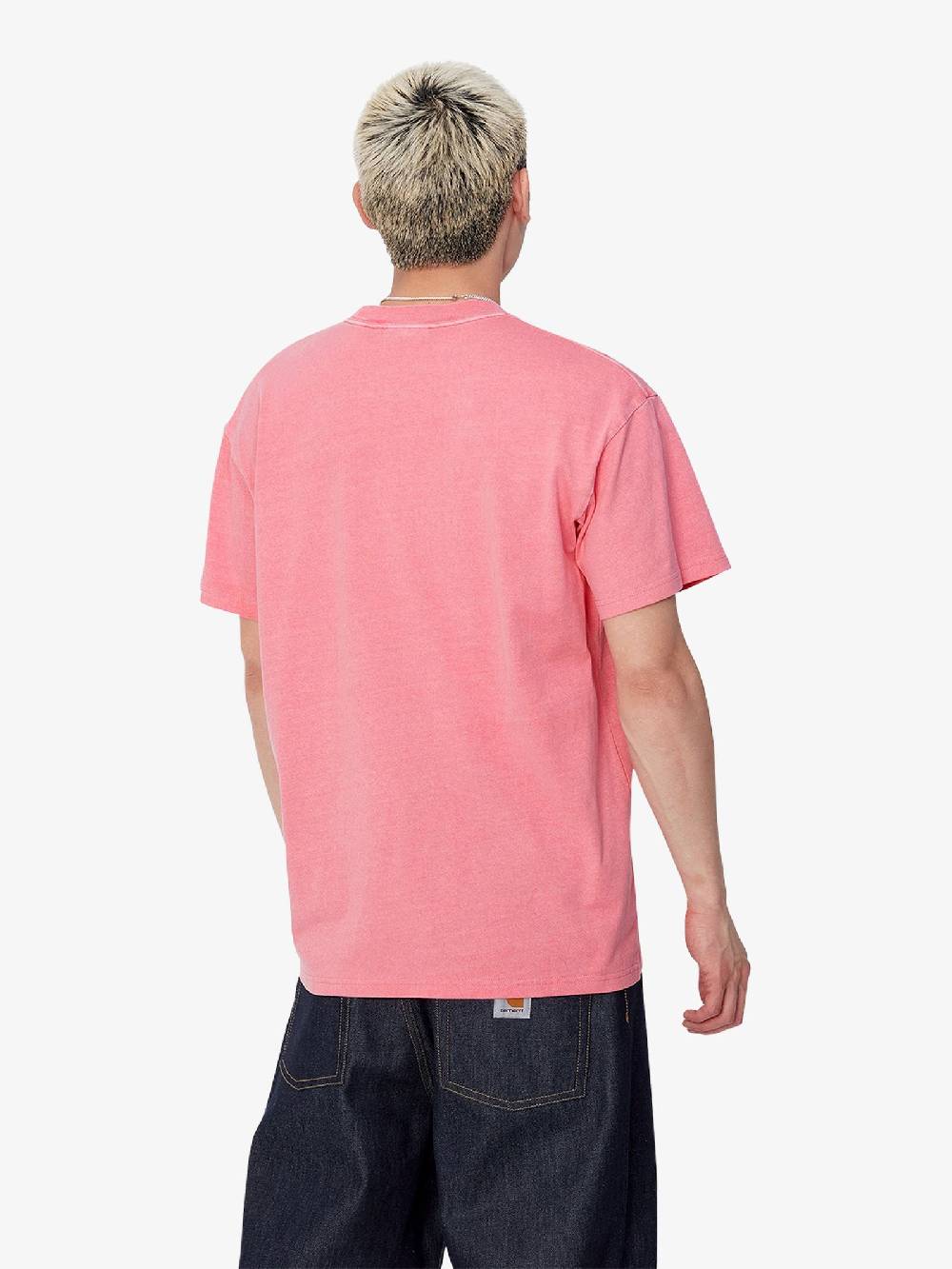 CARHARTT WIP T-shirt S/S Duster Script I033622_ uomo cotone rosa Qualità