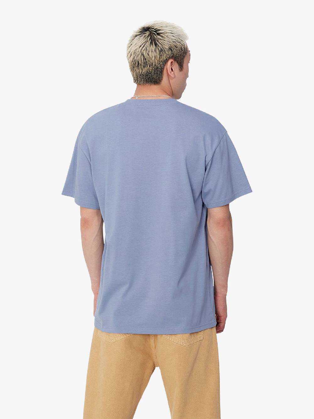 CARHARTT WIP T-shirt S/S Chase T-Shirt I026391_ uomo cotone blu Pezzi Unici