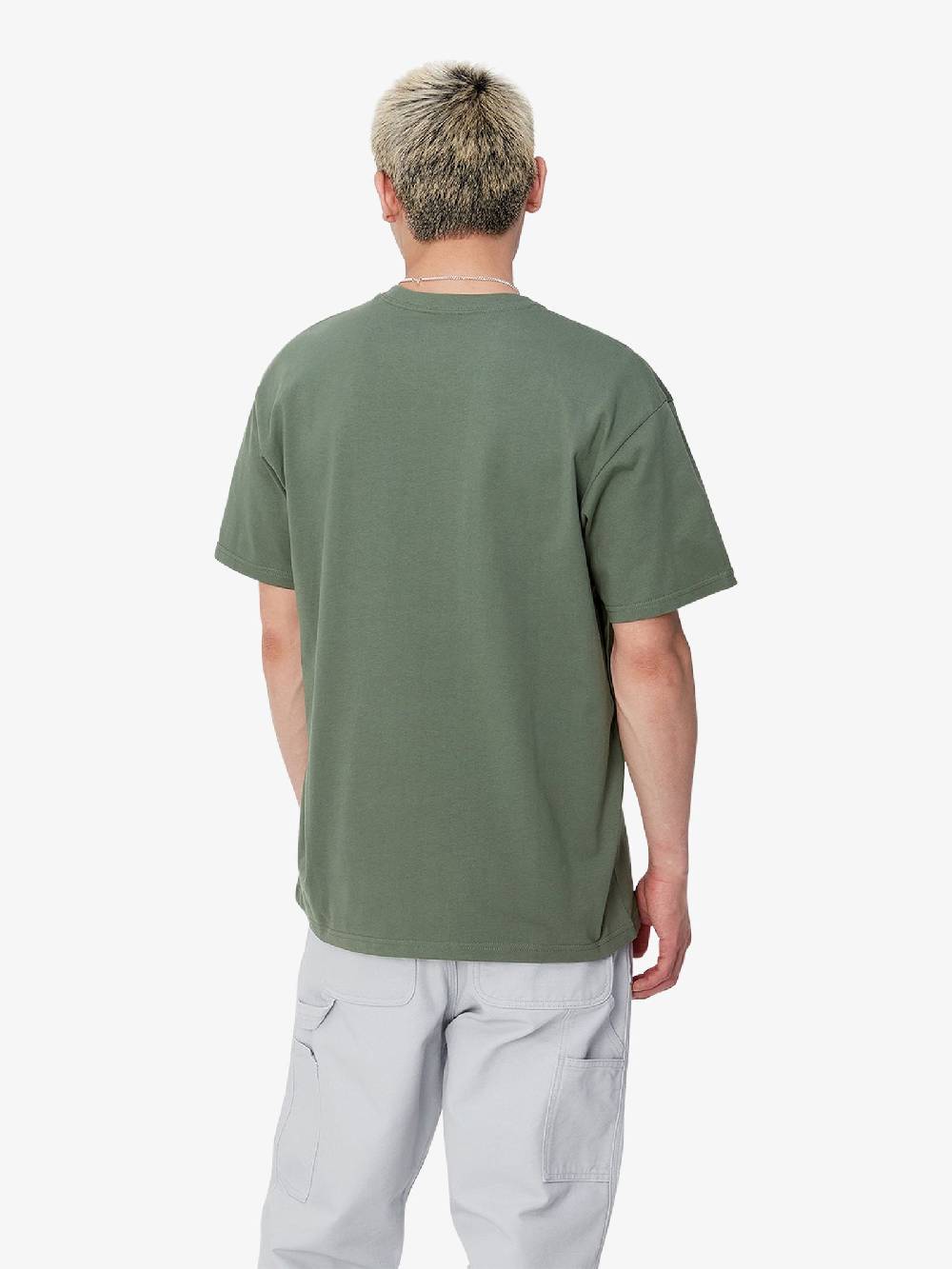 CARHARTT WIP T-shirt S/S Chase T-Shirt I026391_ uomo cotone verde Soddisfazione Garantita