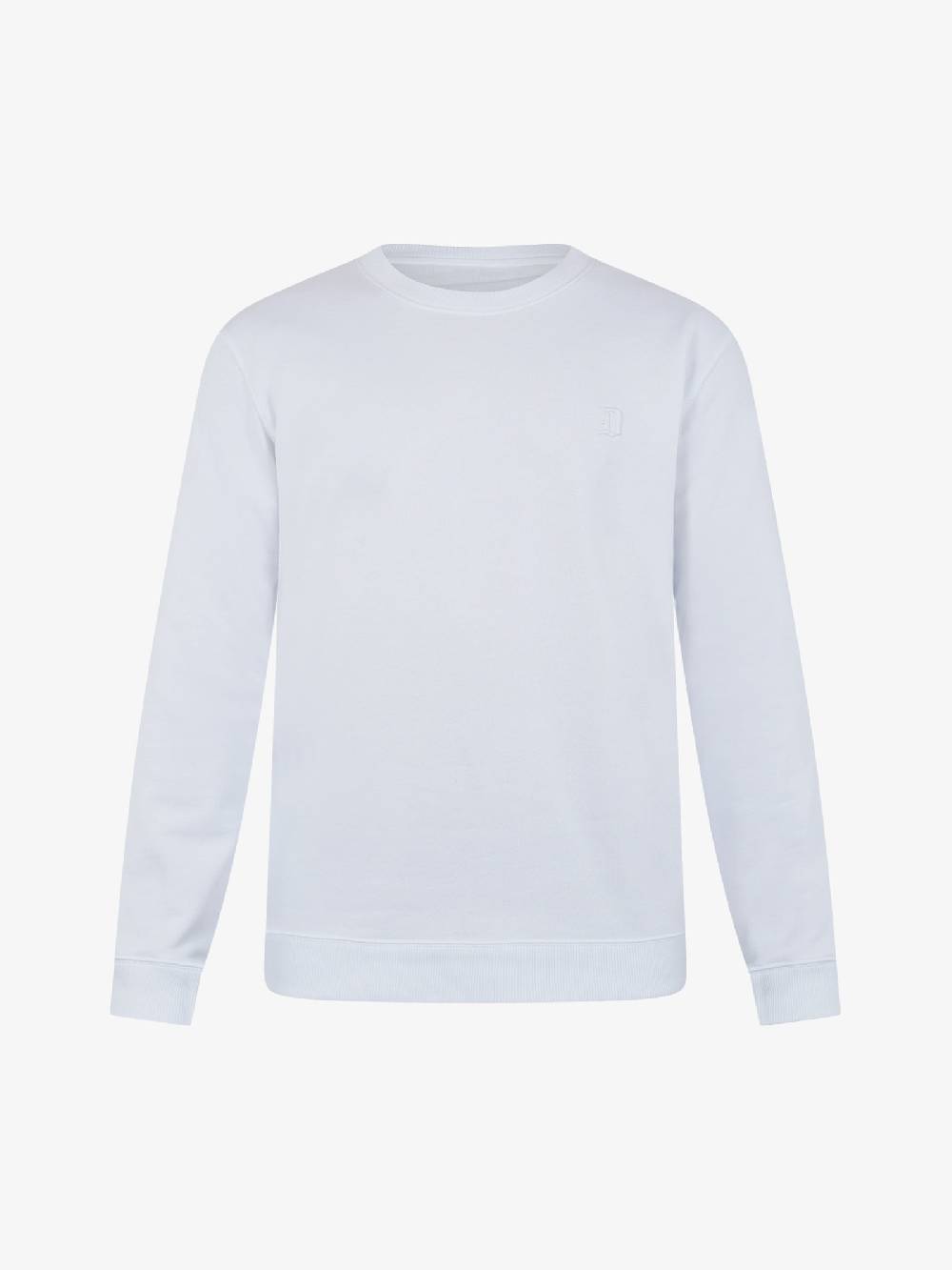 DONDUP Felpa girocollo in jersey di cotone UF641 KF0196U FS6 DU uomo bianco Negozi Online