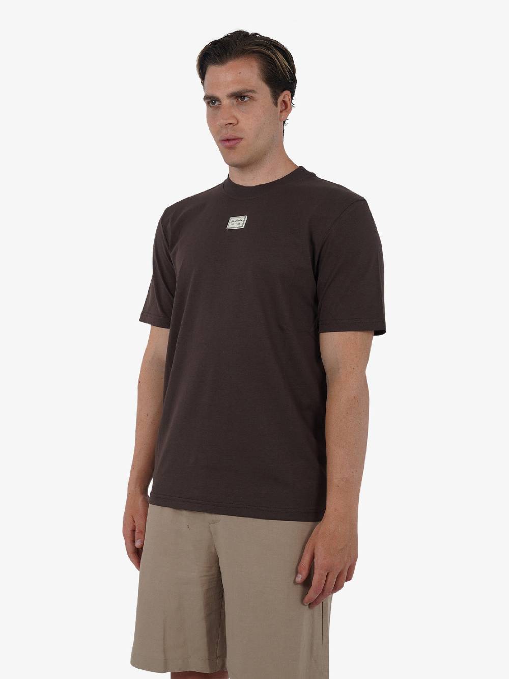 YES LONDON T-shirt XM4116 uomo cotone marrone Promozione Limitata